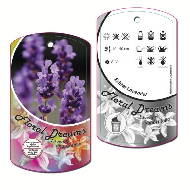 Etikett "Floral Dreams" für GB Mund